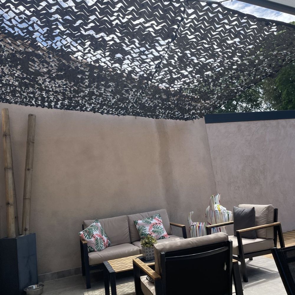 Camo Shade Net - Black 420D