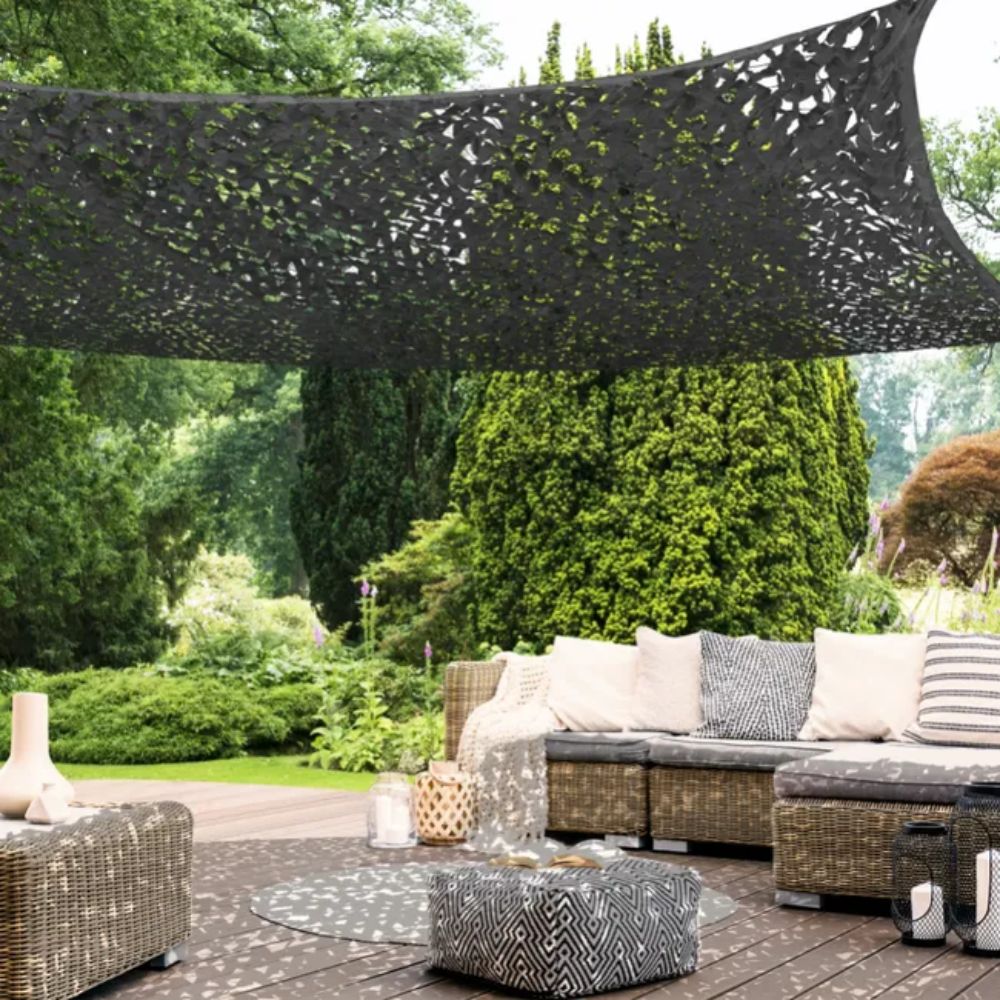 Camo Shade Net - Black 420D