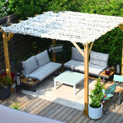 Camo Shade Net - White 420D